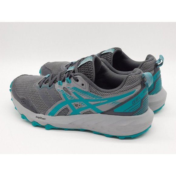 ASICS GEL SONOMA 6 GREY & AQUA BLUE GREEN CROSS TRAINING RUNNING SIZE 8 WOMEN - Picture 6 of 9